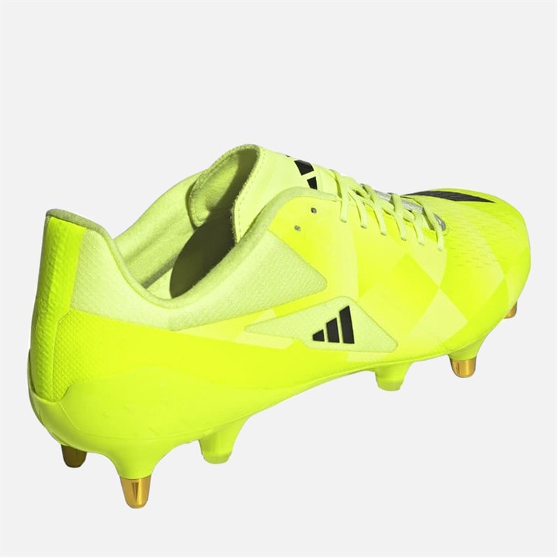 Mens Adizero RS15 SG Soft Ground Rugby Boots Hi-Res Yellow/Core Black/Lucid Lemon - Image 3