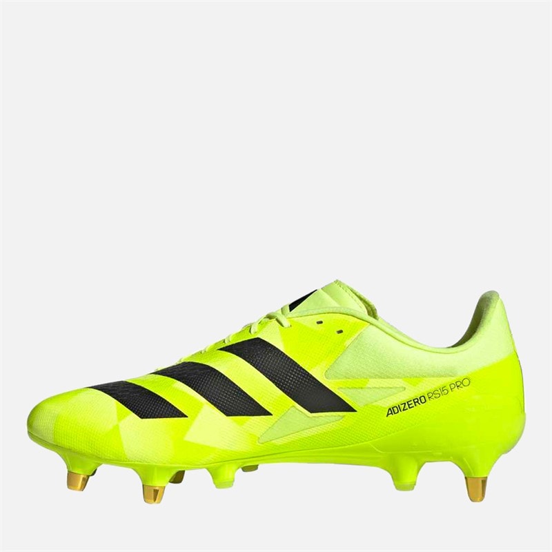 Mens Adizero RS15 SG Soft Ground Rugby Boots Hi-Res Yellow/Core Black/Lucid Lemon - Image 5