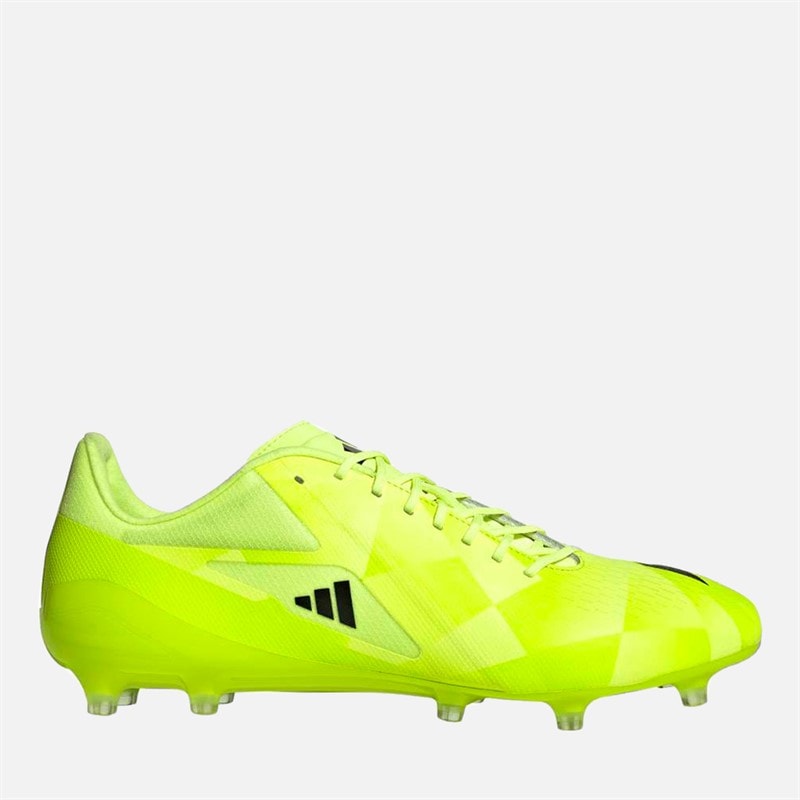 adidas Mens Adizero RS15 FG Firm Ground Rugby Boots Hi-Res Yellow/Core Black/Lucid Lemon