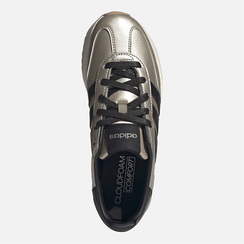 Womens Run 70s 2.0 Trainers Cyber Metallic/Core Black/Off White - Image 4