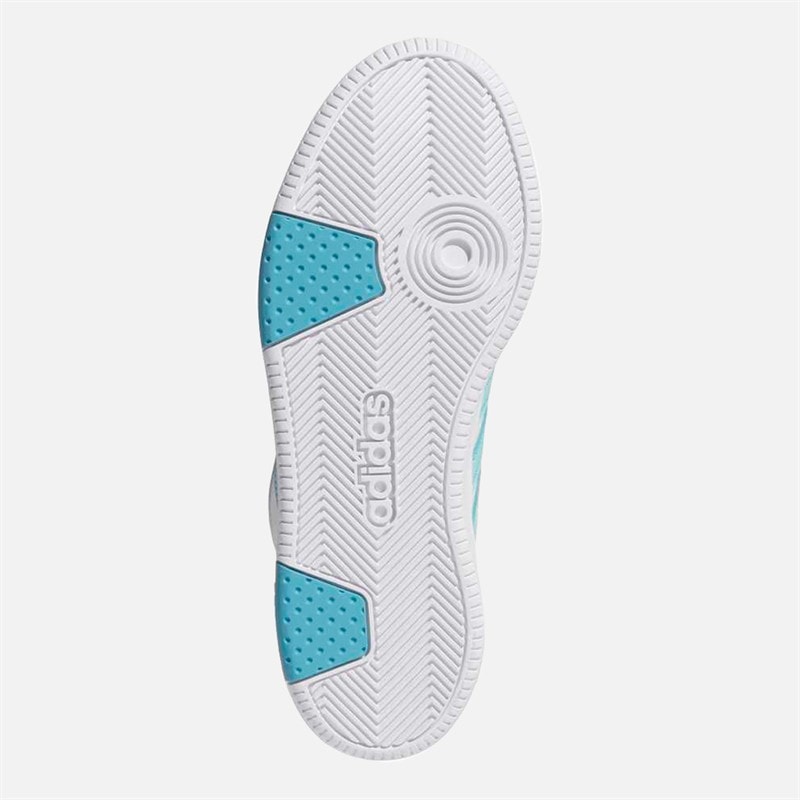 Womens Hoops Classic Trainers Cloud White/Flash Aqua/Preloved Blue - Image 2