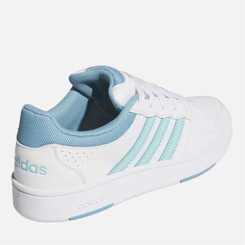 Womens Hoops Classic Trainers Cloud White/Flash Aqua/Preloved Blue - Image 3