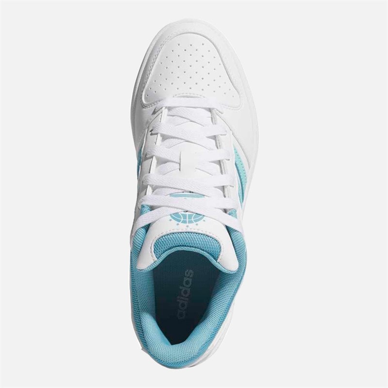 Womens Hoops Classic Trainers Cloud White/Flash Aqua/Preloved Blue - Image 4