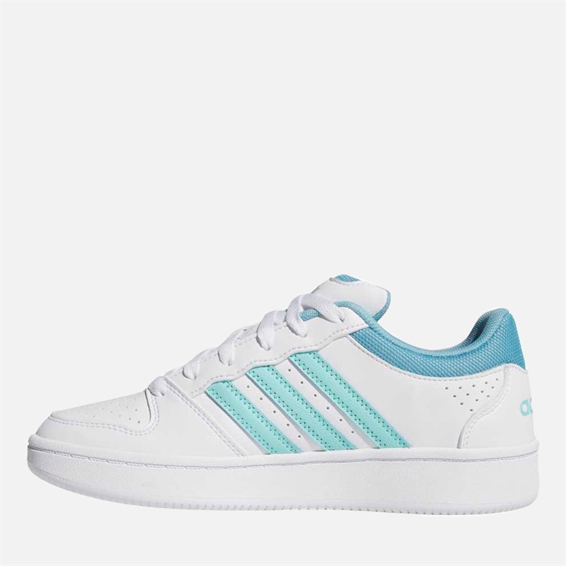 Womens Hoops Classic Trainers Cloud White/Flash Aqua/Preloved Blue - Image 5