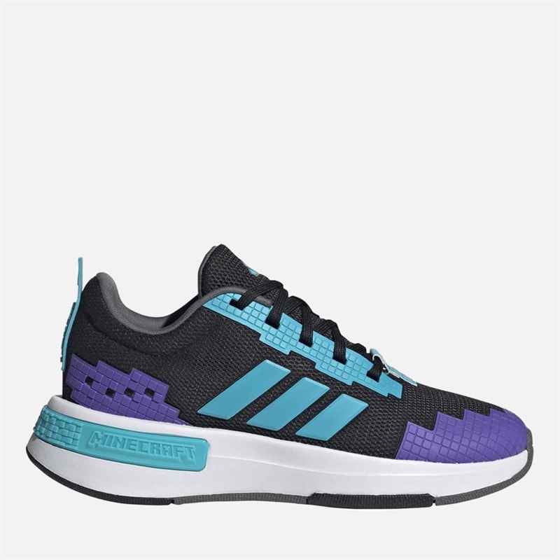 adidas Junior adidas x Minecraft Pro Trainers Core Black/Lucid Cyan/Cloud White