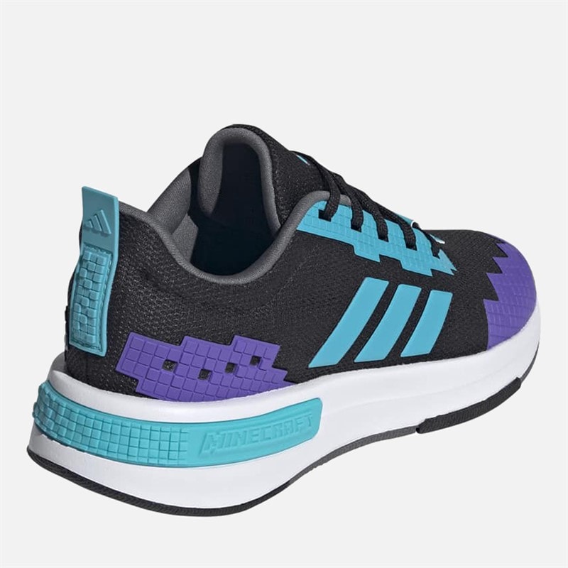 Junior adidas x Minecraft Pro Trainers Core Black/Lucid Cyan/Cloud White - Image 3