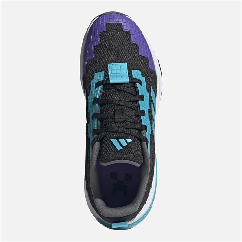 Junior adidas x Minecraft Pro Trainers Core Black/Lucid Cyan/Cloud White - Image 4