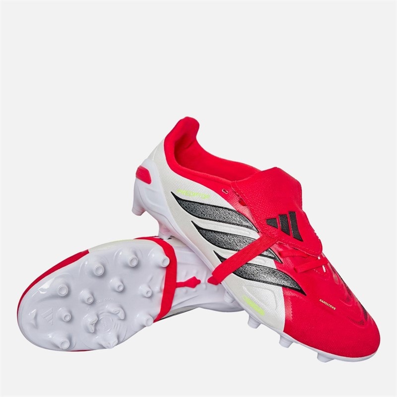 adidas Junior Predator League Fold-Over Tongue AG Artificial Ground Football Boots Lucid Red/Core Black/Cloud White
