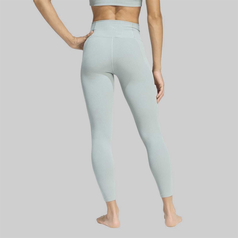Womens All Me Rib 7/8 High Waisted Tight Leggings Wonder Sage - Image 2