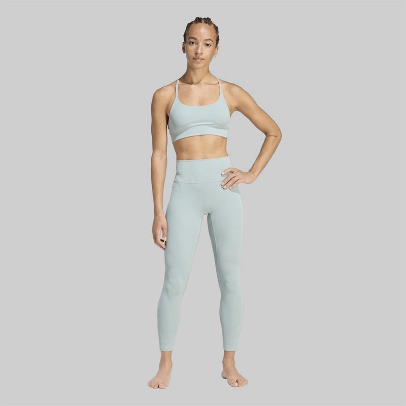 Womens All Me Rib 7/8 High Waisted Tight Leggings Wonder Sage - Image 4