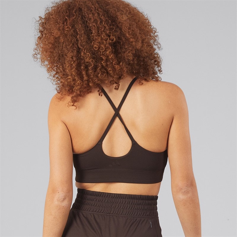 Womens All Me Light Support Ribbed Sports Bra Aurora Coffee - Image 2