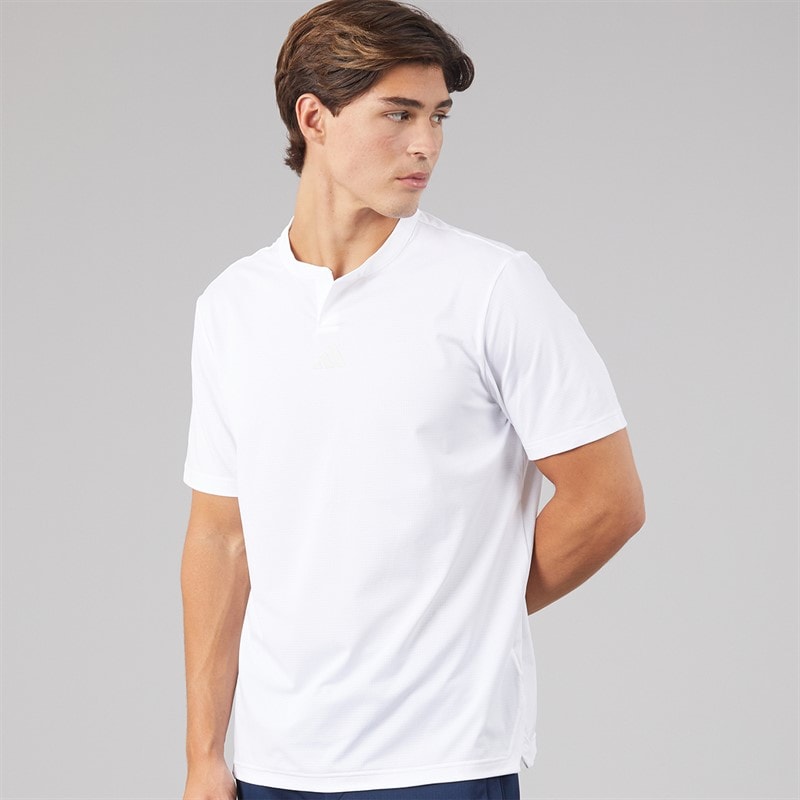 adidas Mens Beyond The Course Twistknit Golf T-Shirt White