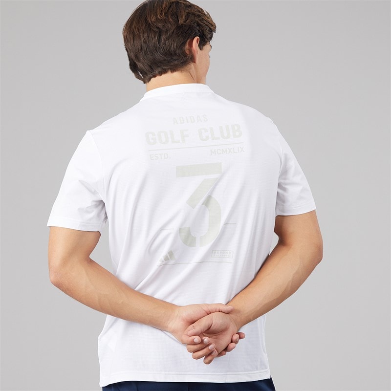 Mens Beyond The Course Twistknit Golf T-Shirt White - Image 2