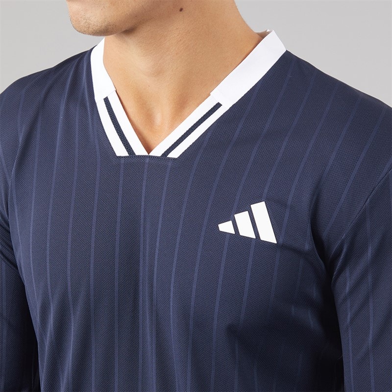 Mens Climacool Long Sleeve Tennis Top Legend Ink - Image 3