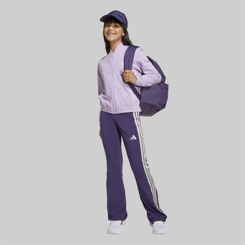 Junior Girls Glam Full Zip Tracksuit Powder Plum/Silver Metallic - Image 5