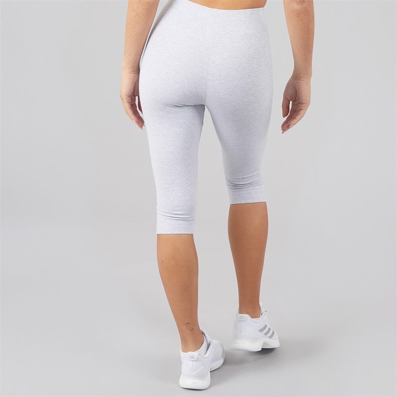 Womens Seasonal Essentials Rib Capri Leggings Light Grey Heather - Image 2