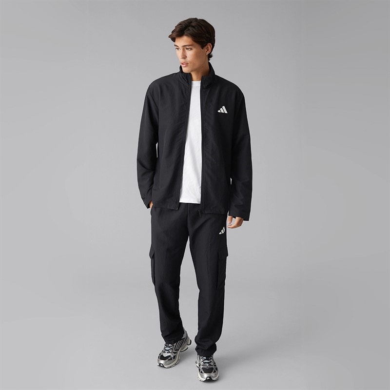 Mens Sportswear Woven Cargo Tracksuit Black - Image 4