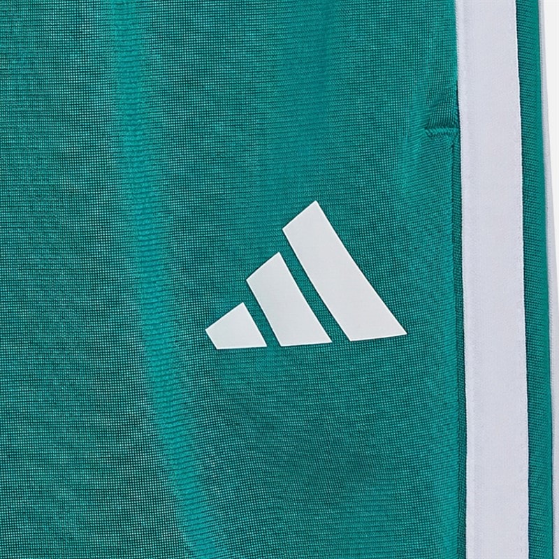 Junior Seasonal Essentials Tiberio 3 Stripes Tracksuit Pure Teal/Aurora Ivy/White - Image 4