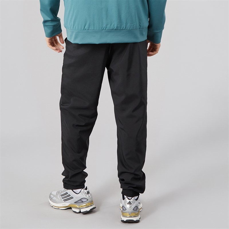 Mens Essentials Small Logo Stanford Track Pants Black/White - Image 2