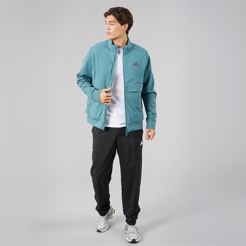 Mens Essentials Small Logo Stanford Track Pants Black/White - Image 4
