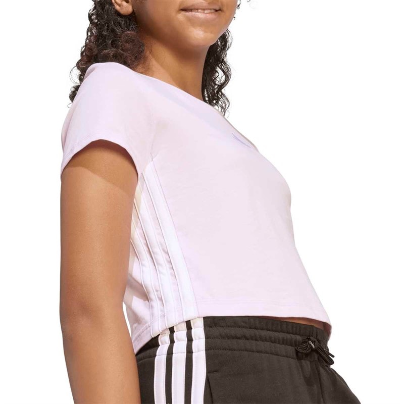 Junior Girls Essentials T-Shirt Ice Lavender/White - Image 4