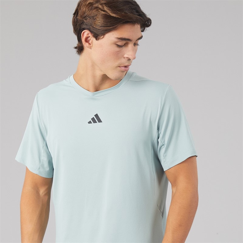 Mens Designed For Training Essentials T-Shirt Wonder Sage - Image 3