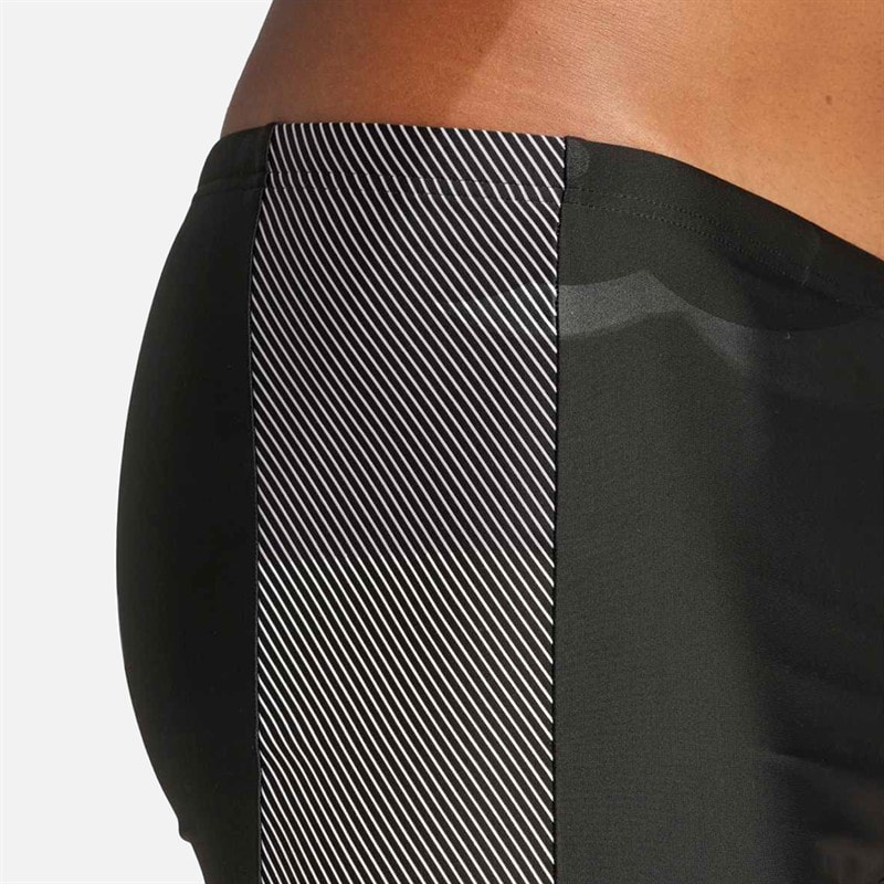 Mens Colorblock Swimming Boxers Black - Image 4