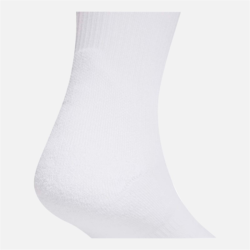 Cushioned Football Crew Socks White/Black - Image 3