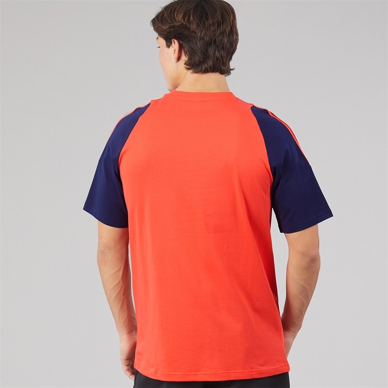 Mens MUFC Manchester United Tiro 24 T-Shirt Bright Red/Night Indigo - Image 2