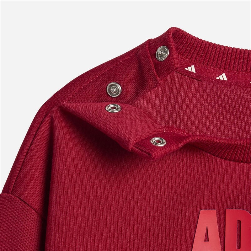 Infant adidas x Marvel Spider-Man Sweatshirt And Joggers Set Active Maroon/Off White - Image 4