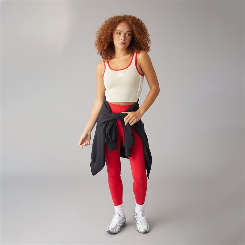 Womens Essentials Color Pop High Waisted Leggings Pure Ruby - Image 4