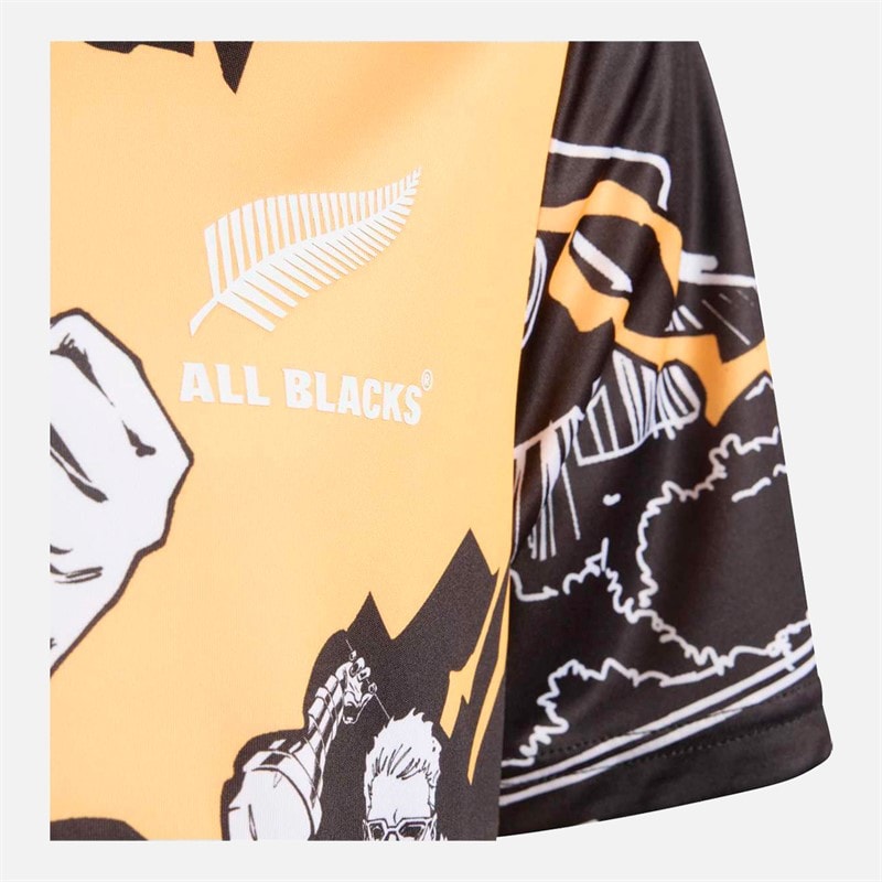 Kids All Blacks x Marvel Captains Run Jersey Black - Image 3