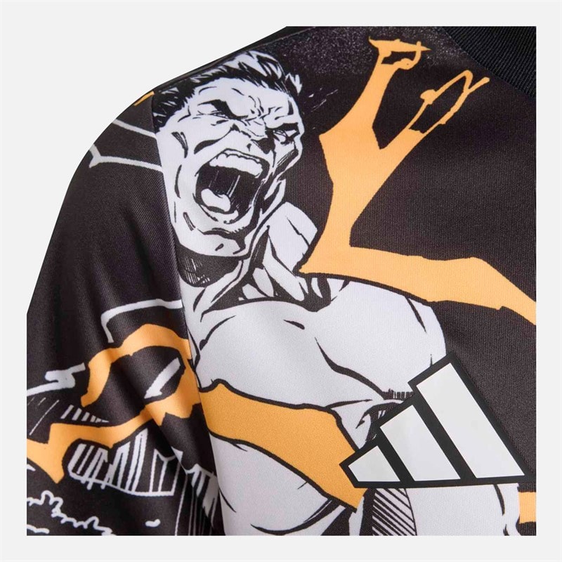 Kids All Blacks x Marvel Captains Run Jersey Black - Image 4