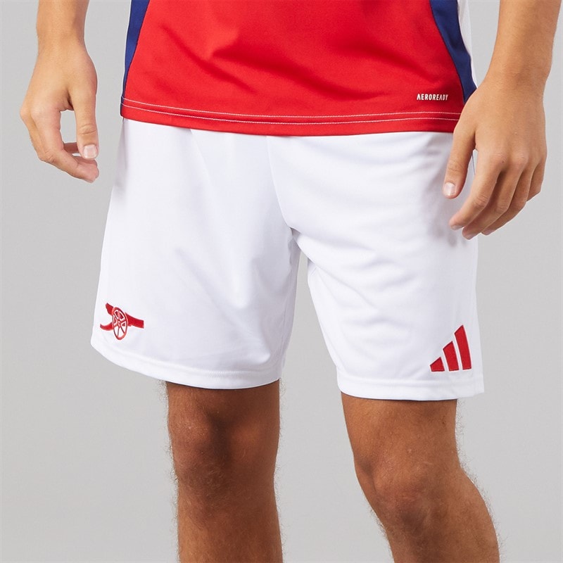 adidas Mens AFC Arsenal FC 24/25 Home Shorts White