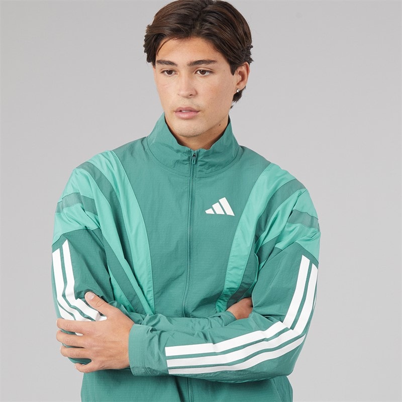 Mens Adizero Archive Full Zip Running Jacket Preloved Teal - Image 3