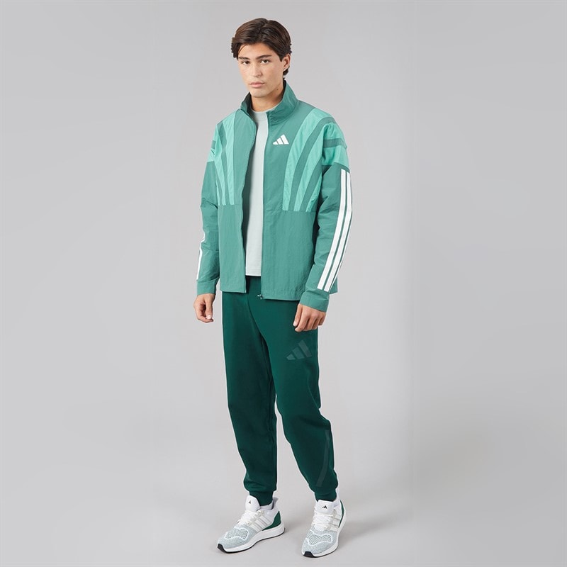 Mens Adizero Archive Full Zip Running Jacket Preloved Teal - Image 4