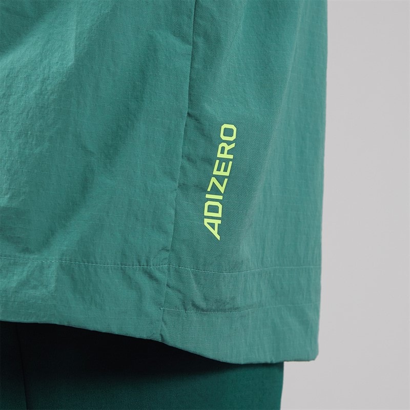 Mens Adizero Archive Full Zip Running Jacket Preloved Teal - Image 5