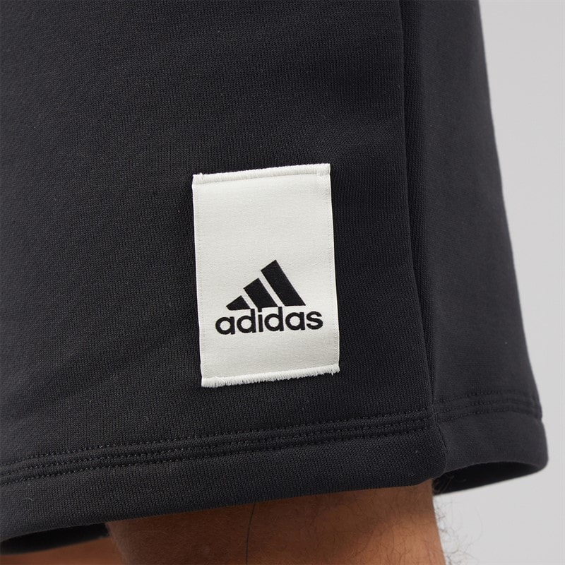 Mens Lounge Fleece Shorts Black - Image 3