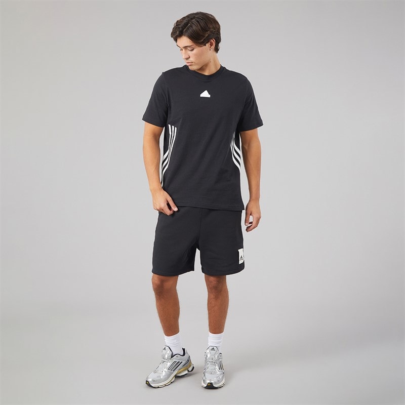 Mens Lounge Fleece Shorts Black - Image 4