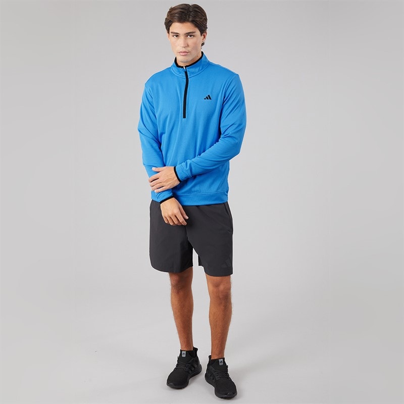 Mens Lightweight 1/2 Zip Golf Top Lucid Ray Blue - Image 4