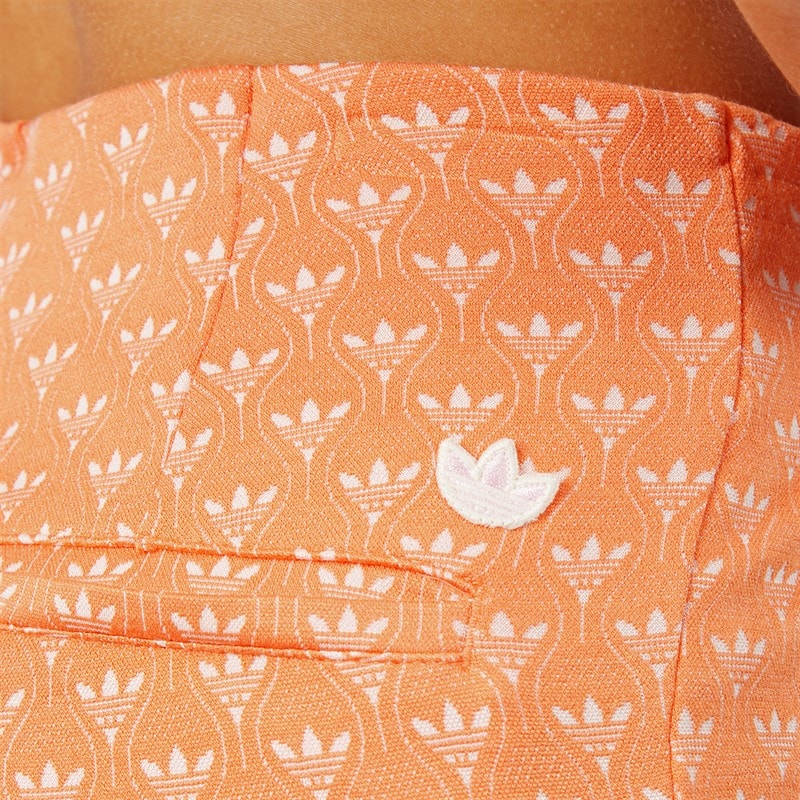 Womens All Over Print Golf Trousers Dusky Orange - Image 3