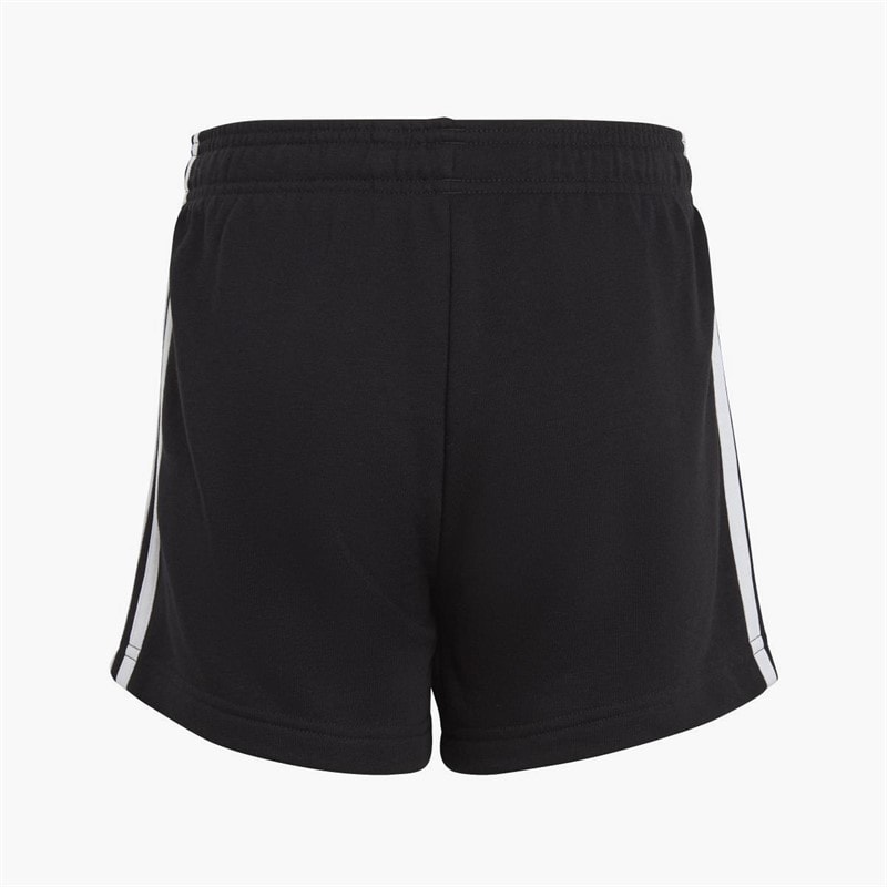 Junior Girls Essentials 3-Stripes Shorts Black/White - Image 2