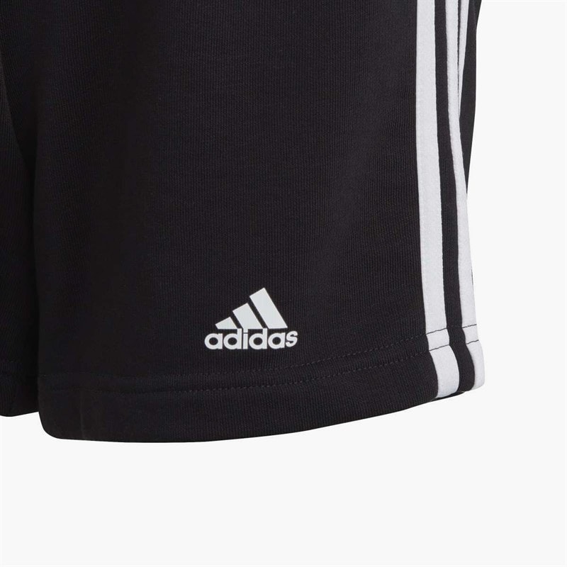 Junior Girls Essentials 3-Stripes Shorts Black/White - Image 3