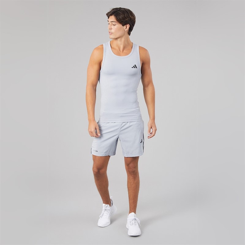 Mens Primelift Essentials Workout Rib Tank Top Halo Silver - Image 4
