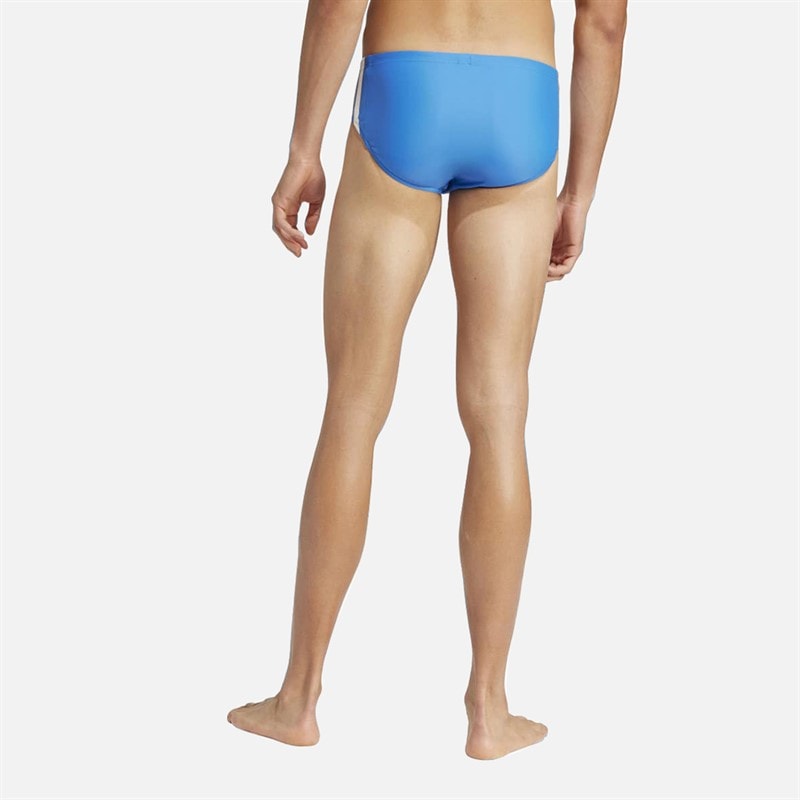 Mens 3-Stripes Swimming Trunks Bright Royal/White - Image 2