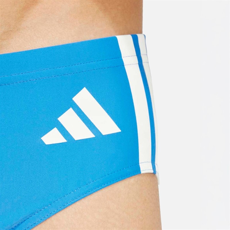 Mens 3-Stripes Swimming Trunks Bright Royal/White - Image 3