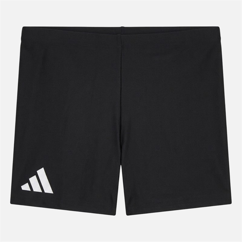 adidas Mens Solid Swimming Boxers Black/White