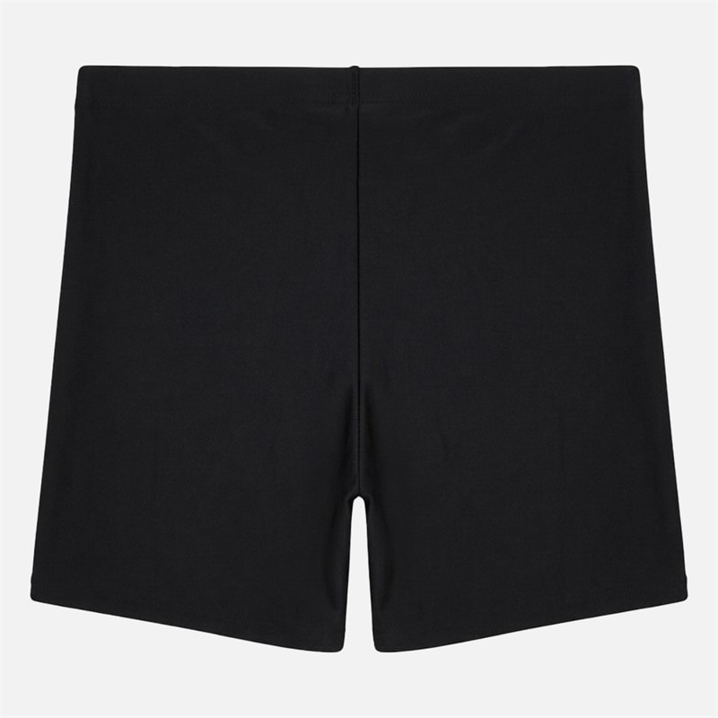 Mens Solid Swimming Boxers Black/White - Image 2