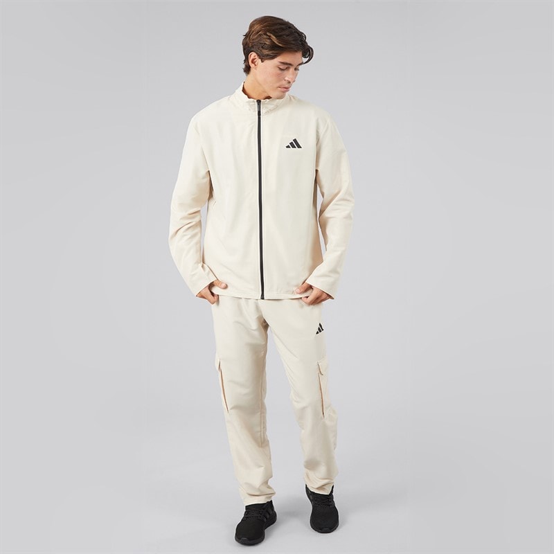 Mens Sportswear Woven Cargo Tracksuit Crystal Linen - Image 4