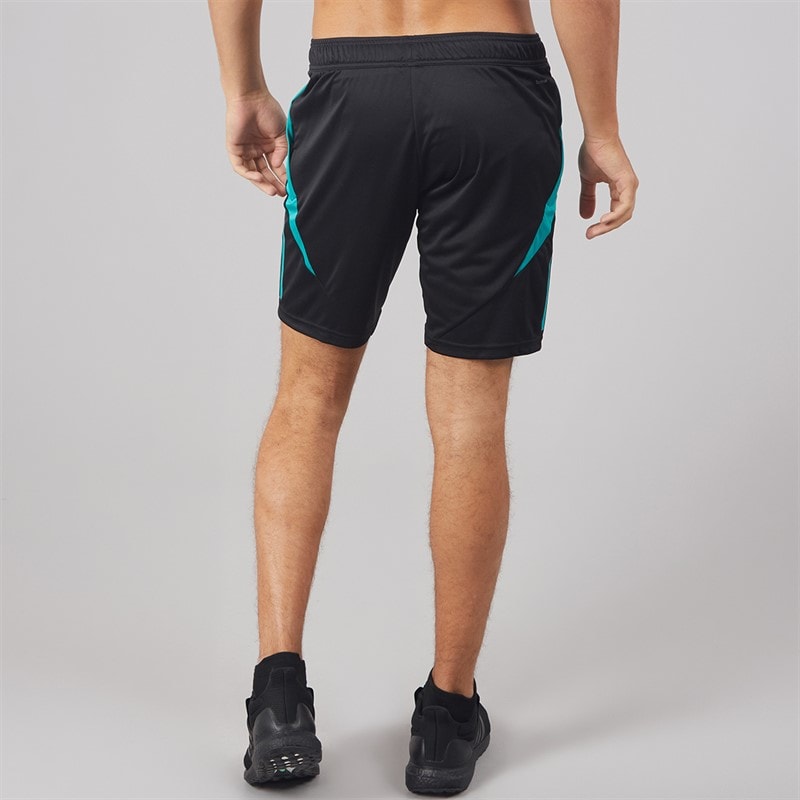 Mens New Zealand All Blacks Gym Shorts All Black/Pure Teal - Image 3